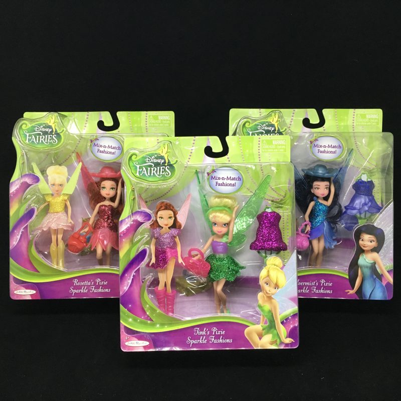 Disney FAIRIES SPARKLE FASHIONS Set: Tink, Rosetta, Silvermist - JAKKS ...