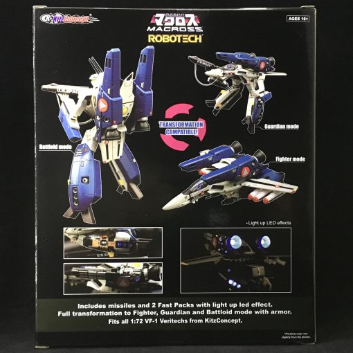 Macross Robotech: 1/72 VF-1S Roy Fokker Valkyrie Figure + Fast Pack & T-Shirt – KITZCONCEPT - Image 5