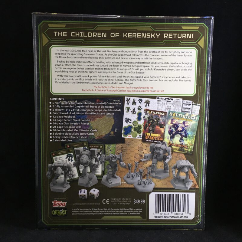 BATTLETECH Clan Invasion Kickstarter Bundle Catalyst Game Labs