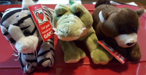 Stuffed Animal Bean Bag Friend: Alligator, Tabby Cat, Brown Bear - GANZ - Image 2